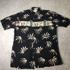 Vtg Hawaiian‎ Bar Shirt Campia Alcoholic Beer Wine Cocktail Tropical Collared M